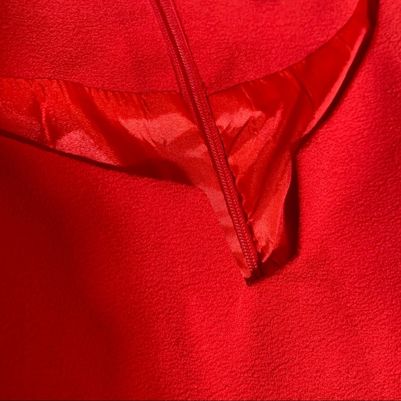 Red Cocktail Dress with Peplum Waist - Picture 6 of 8